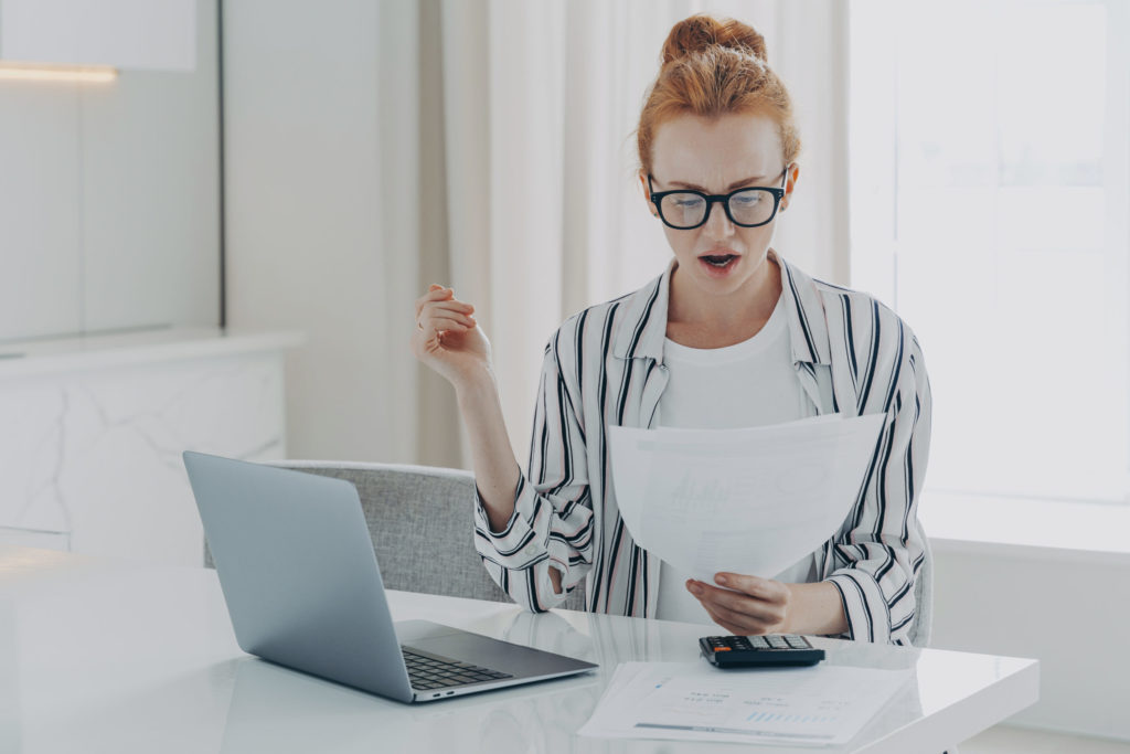 Young businesswoman working