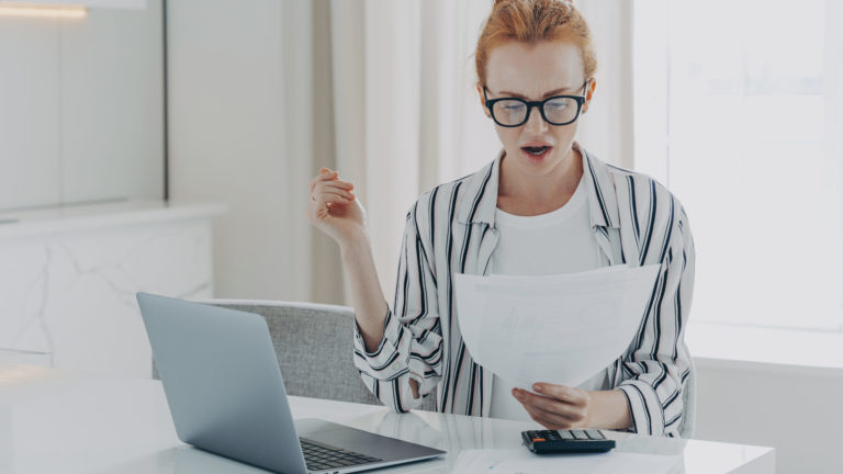 Young businesswoman working